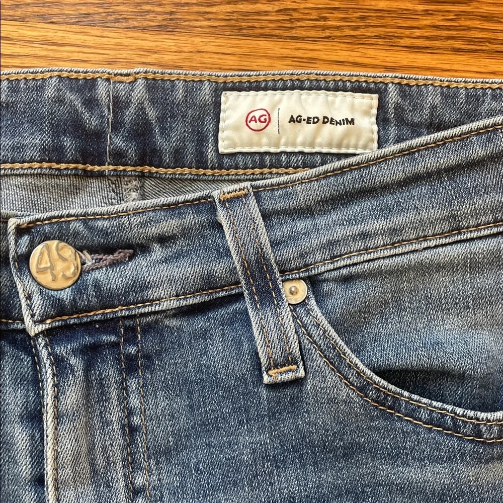 AG-ed denim Adriano Goldschmied jeans womens straight leg High Rise 27R - Picture 5 of 11